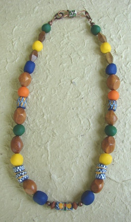 African Krobo, Wood & Polymer Clay Bead Necklace – Joy of Eden
